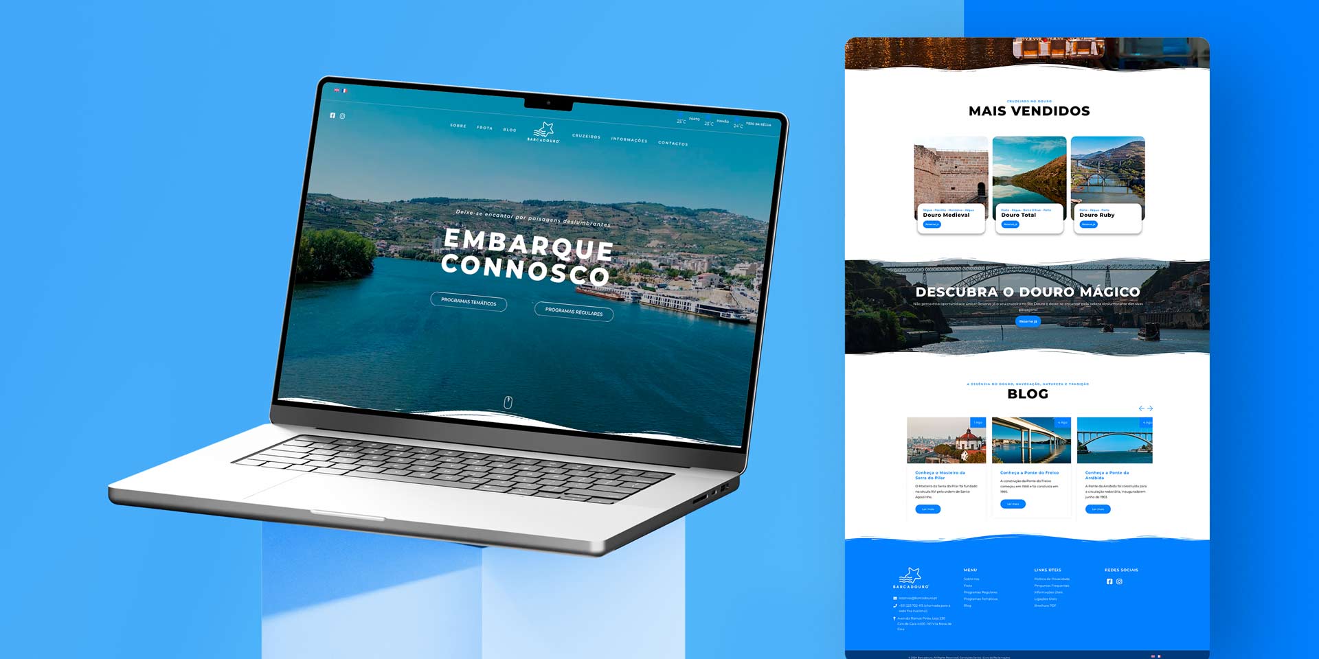 Website para cruzeiros no Douro criado pela WorkForce Agency no Porto