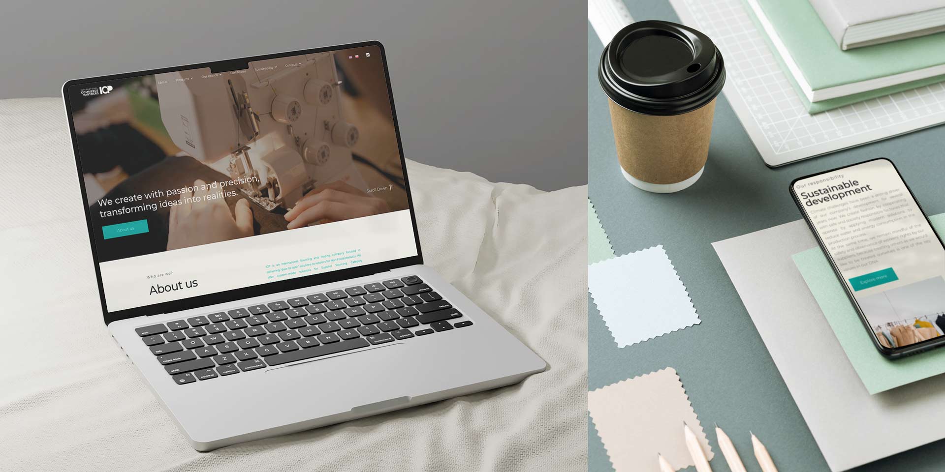 ICP Group: Website corporativo para empresa global de sourcing desenvolvido pela WorkForce Agency no Porto